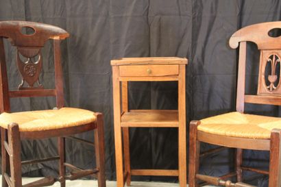 Side table with one drawer and one shelf,...