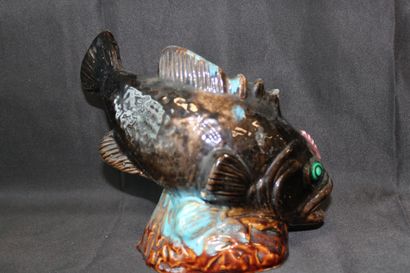 Fish statue in the VALLAURIS taste