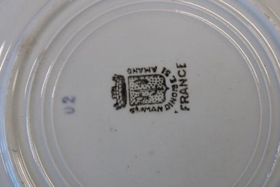 decorative plate set, SARREGUENINES, DIGOIN,...