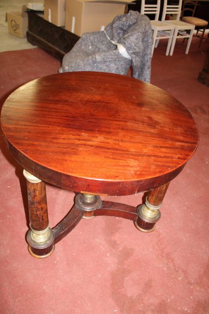Round table / Pedestal table, Empire style,...