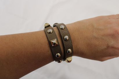 Set of bracelets (8), rhinestones