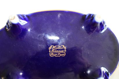 Elements in Limoges porcelain (4), blue ...