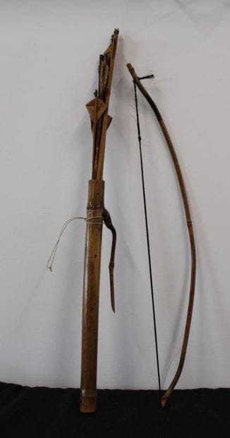 Bow and arrow, African, approx. 55 cm lo...