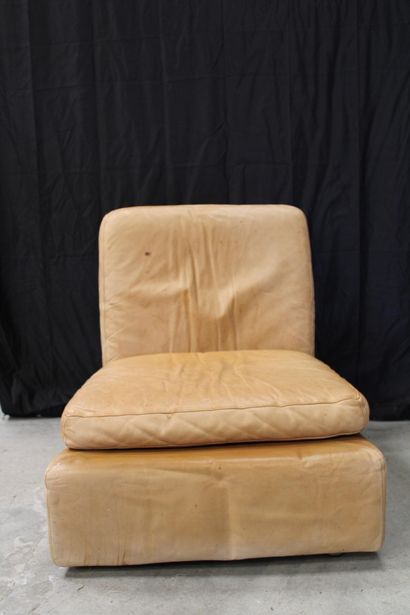 Two seater sofa and two armchairs in assorted...