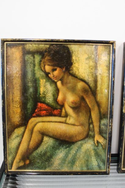 Two varnish paintings, 
