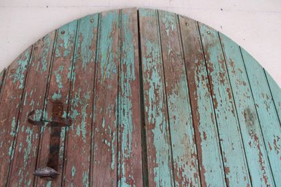 Farmhouse door, double leaf, arched, late...