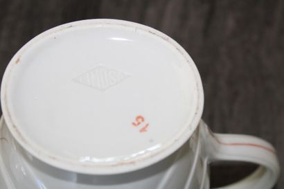 White porcelain teapot and sugar bowl set,...