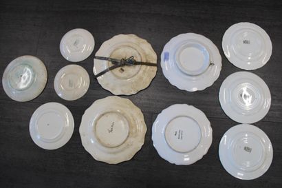 decorative plate set, SARREGUENINES, DIGOIN,...