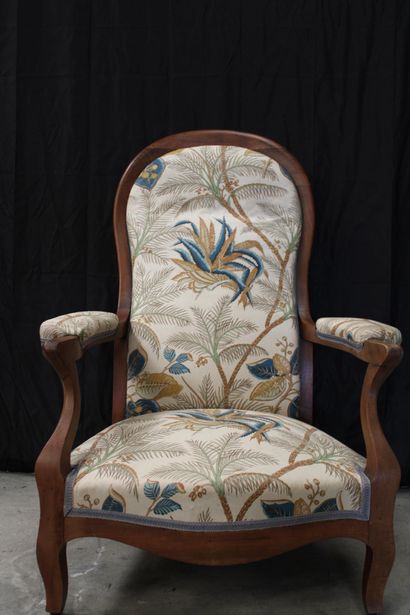 Voltaire armchair, seat, back and armrest...