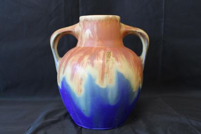 Vase/amphora, brown and blue tones, Gilbert...