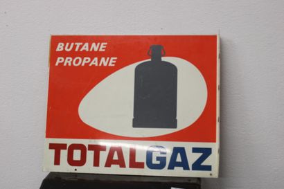TOTAL GAZ advertising plate 60X49cm, met...