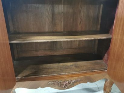 Secretary Louis XV style, two openings, inlaid,...