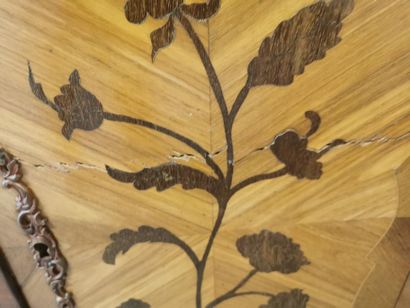 Secretary Louis XV style, two openings, inlaid,...