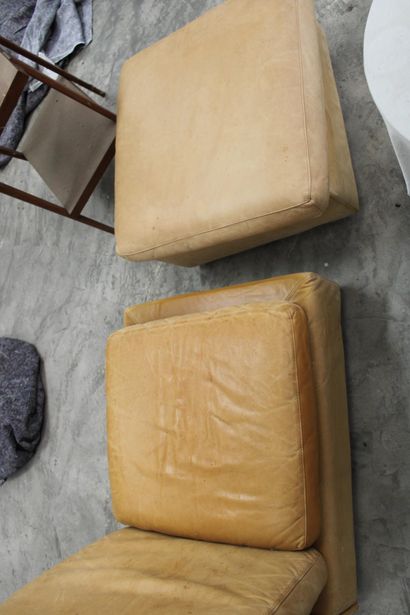Two seater sofa and two armchairs in assorted...