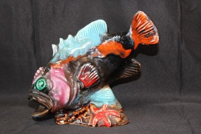 Fish statue in the VALLAURIS taste