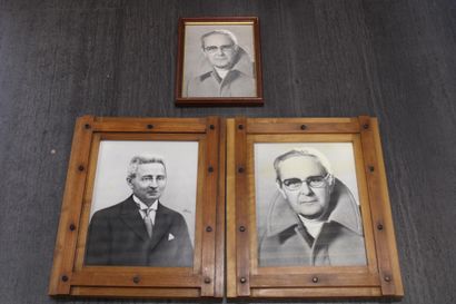 Wooden photo frames (3), 33x40.5 (2) and...