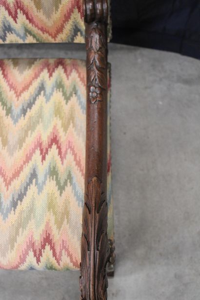 Armchair, natural wood, Haute Epoque style,...