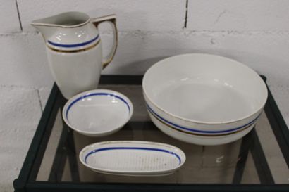 Hamage France white porcelain toiletry set,...