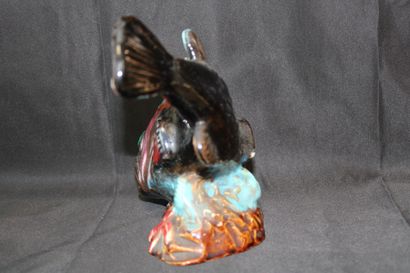 Fish statue in the VALLAURIS taste