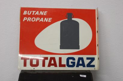 TOTAL GAZ advertising plate 60X49cm, met...
