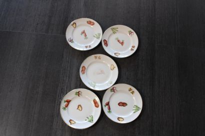 Set of five Sarreguemines Moulin des Loups...