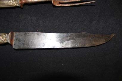 Lot including: Pair of DUCHAMP cutlery in...