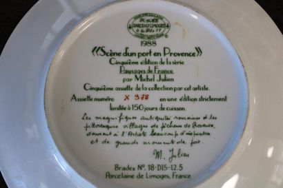Set of 4 commemorative porcelain plates