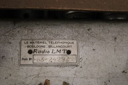 Antique LMT Radio receiver, model 63-24292,...