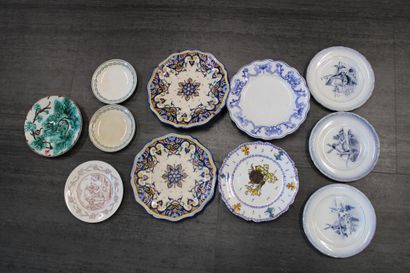 decorative plate set, SARREGUENINES, DIGOIN,...