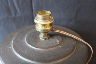 Porcelain lamp base, decorated with flowers...