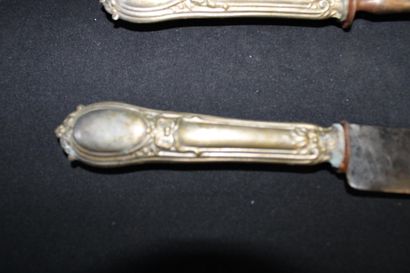 Lot including: Pair of DUCHAMP cutlery in...