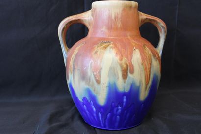Vase/amphora, brown and blue tones, Gilbert...