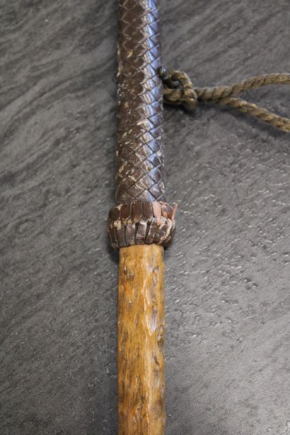 Makila, black plaited leather grip, black...