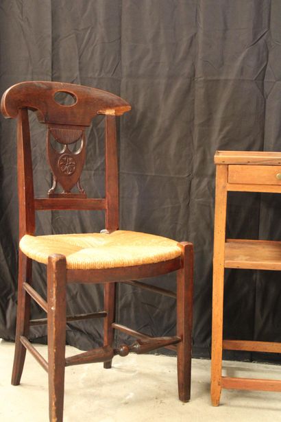 Side table with one drawer and one shelf,...