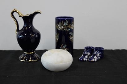 lot including a Limoges porcelain vase with...