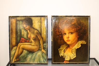 Two varnish paintings, 