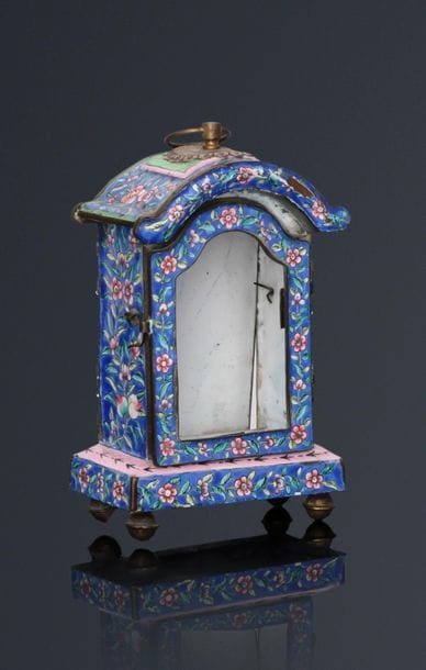 1860. Ensemble de 3 pièces en cuivre émaillé...