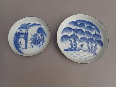 Coupelle en porcelaine de Chine à décor bleu...