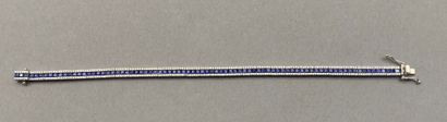 Bracelet ligne articulé en or gris 18K (750...