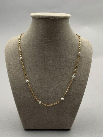 Chaîne de cou en jaune 18K (750 °/°°). Maille...