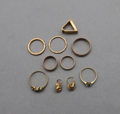Lot en or jaune 18K (750 °/°°) comprenant...