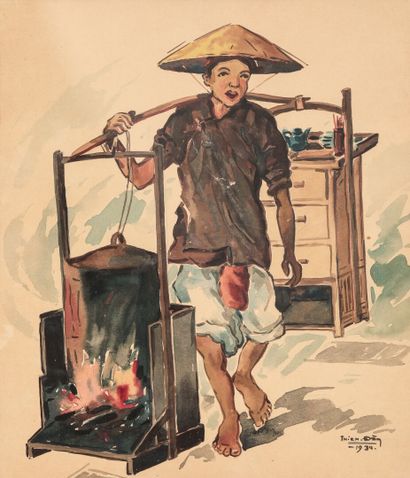 THIEN DAM (début du XXe siècle).

- Jonque...