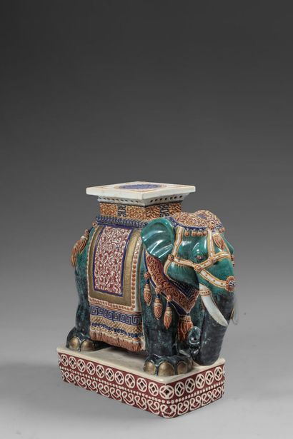 BIEN HOA. 

Elephant in stoneware partially...