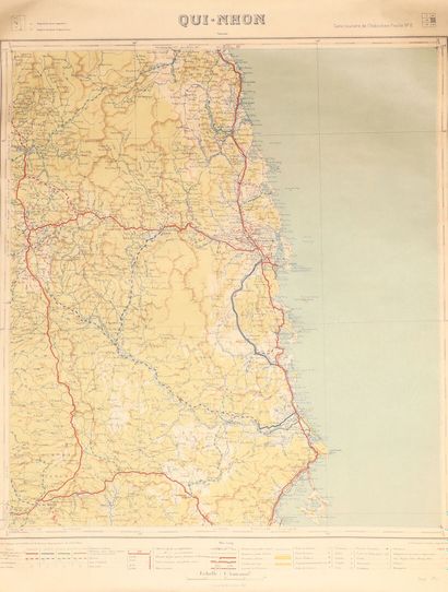 1942

Ensemble de 5 cartes routières dressées...