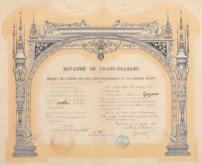 1904-1923

Ensemble de 5 brevets de décorations...