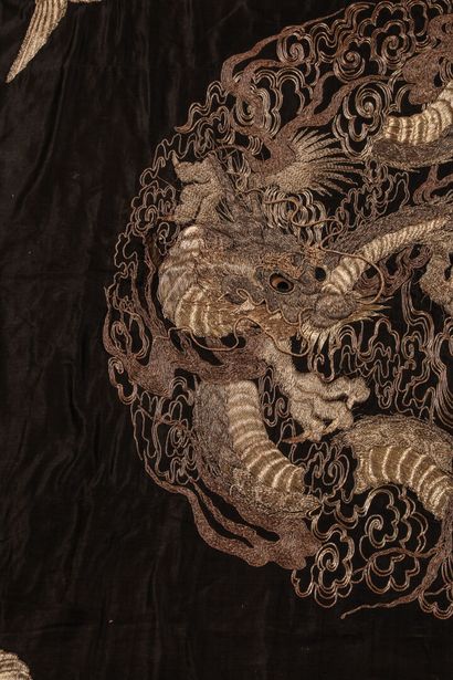 
Large hanging embroidered with golden metallic...