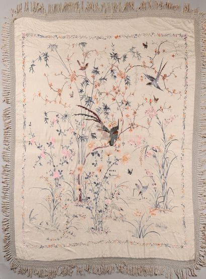 Large hanging decorated with flowers and...