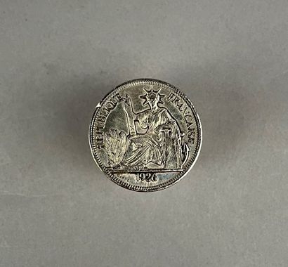 Silver plated metal box decorated with a...
