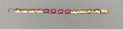 Articulated bracelet in 14 K gold (585 °/°°)...
