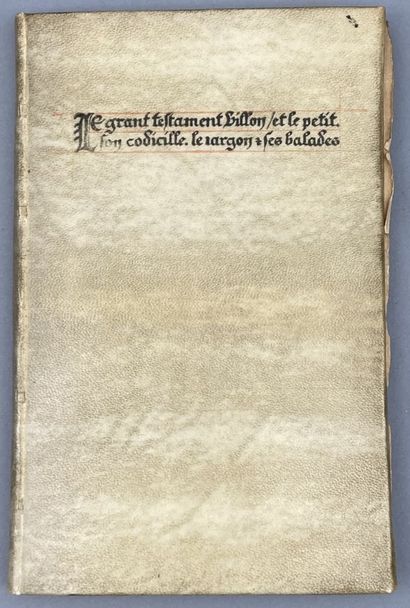 VILLON (François). The great Villon testament...
